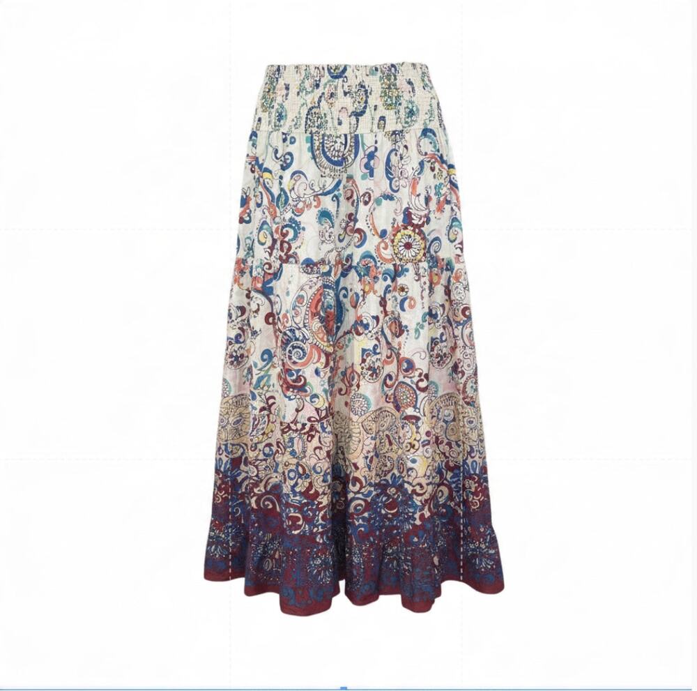 Love The Label Luelle Skirt Andreeva Ombre Print Cotton Size Large NWT
